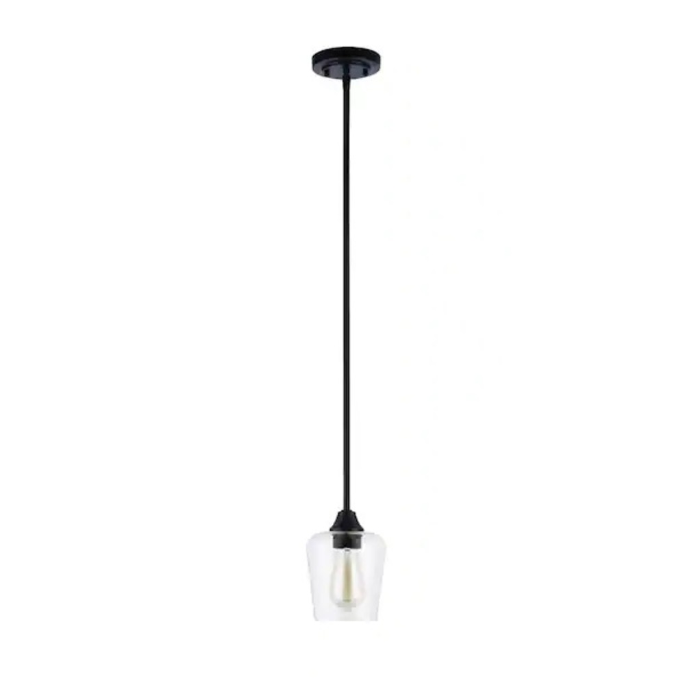 Hampton Bay
Pavlen 1-Light Bronze Pendant with Clear Glass Shade